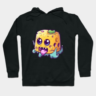 Kawaii Cheese Zombie Food Monsters:When the Cuties Bite Back - A Playful and Spooky Culinary Adventure! Hoodie